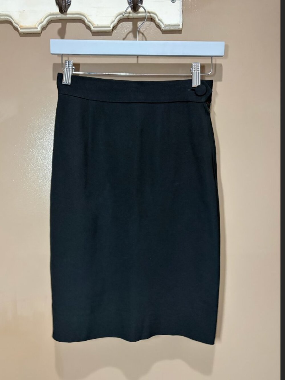 Vintage Moschino Cheap And Chic Black Pencil Skirt in size 6